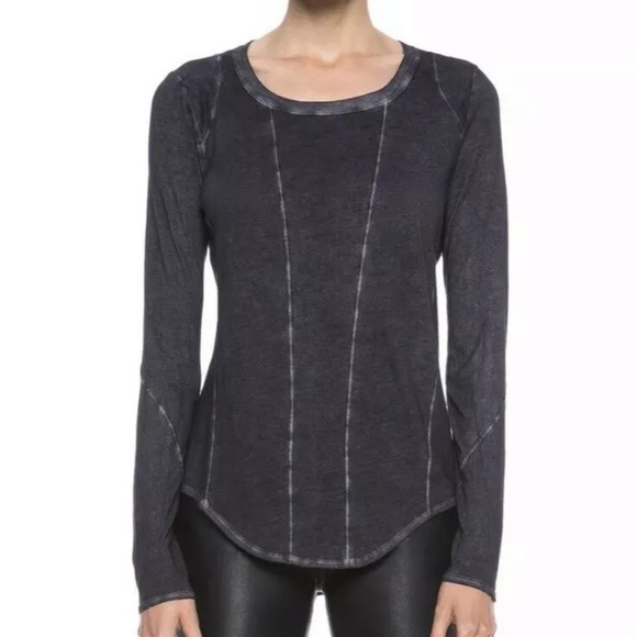 Helmut Lang Chalk Grey Jersey Seam Top - Picture 2 of 8